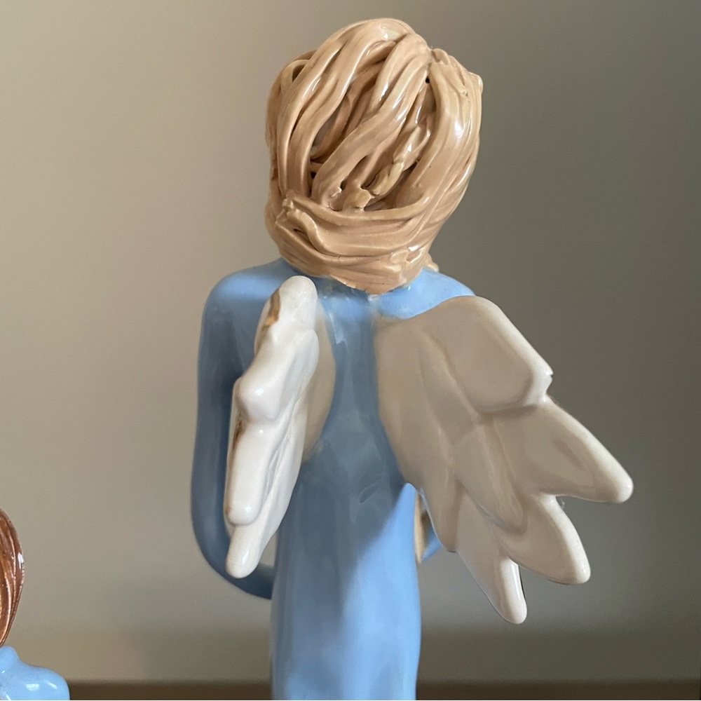 Heather Goldminc Blue Sky Claywork Angel Figurines Set Of Three - Picture 10 of 16